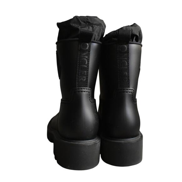 Moncler Women's Black Kickstream Rubber Waterproof Boots Size IT 39 US 9 - Picture 6 of 10